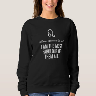 Sweatshirt Panneau Leo Zodiac Faits Fabuleux Lion Astrologie