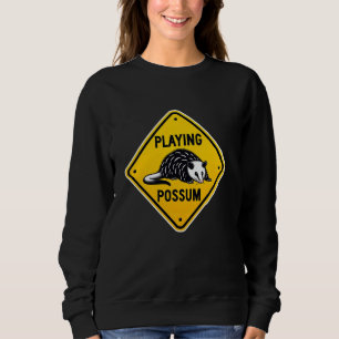 Sweatshirt Panneau routier drôle de possum humour animalier i
