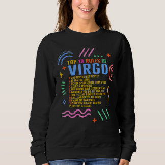 Sweatshirt Panneau Zodiac Top 10 Règles De Virgo Tournesol As