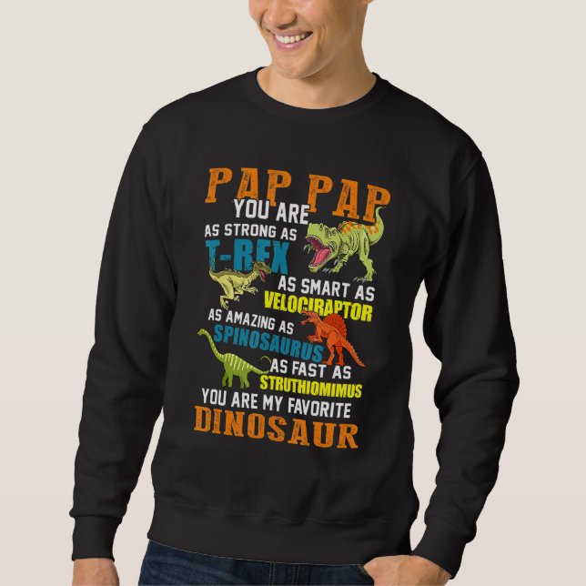 Sweatshirt Pap Papsaurus T Rex Dinosaur Pap Saurus F (Devant)