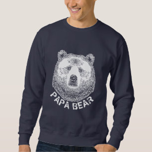 Sweatshirt Papa Bear, illustration tirée à la main