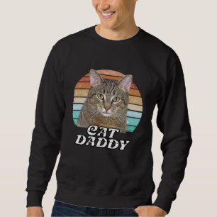 Sweatshirt Papa Chat Tigré Vintage Style Eighties Chat Rétro