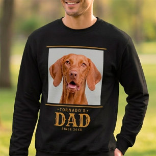 Sweatshirt Papa Chien Depuis Photo de Chien Personnalisée ave
