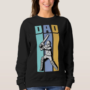 Sweatshirt Papa Cricket Sport Maillot Balle de Cricket Chauss