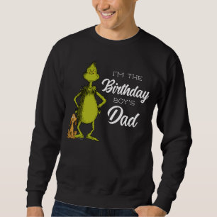 Sweatshirt Papa d'un garçon d'anniversaire Grinch tableau noi