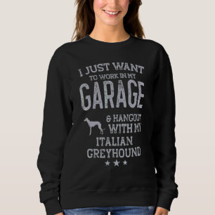 Sweatshirt Papa Greyhound Italien Garage de voiture Lieu de r