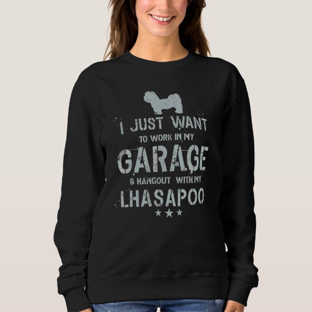 Sweatshirt Papa Lhasapoo Garage Hommes Suspendus (Devant)