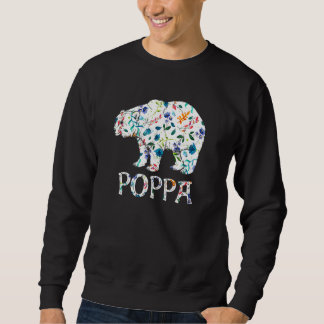 Sweatshirt Papa Ours Fleur Correspondant Famille Fleur