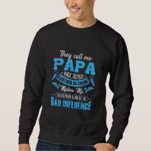 Sweatshirt Papa Partenaire En Chemise Criminelle, Drôle Grand