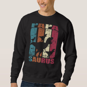 Sweatshirt Papa Saurus Dinosaure Triplet Dino Papa Famille Pa