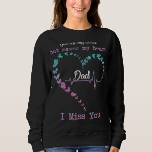 Sweatshirt Papa Tu As Quitté Mon Monde Mais Jamais Mon Coeur