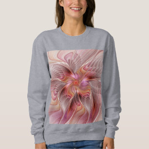 Sweatshirt Papillon Abstrait Coloré Fantaisie Art Fractal