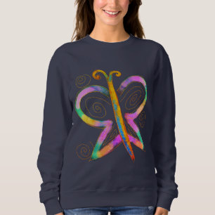 Sweatshirt Papillon coloré Art Abstrait à porter