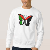Papillon en Palestine couleurs du drapeau du pays