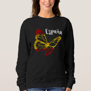 Sweatshirt Papillon Espana Fierté Espagnole Drapeau Espagnol