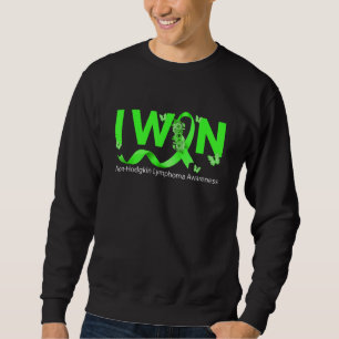 Sweatshirt Papillon Je Gagne Ruban Vert Citron Non Hodgkin Aw