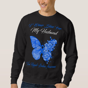 Sweatshirt Papillon Je Porte Bleu Pour Mon Mari Von Hippel Li
