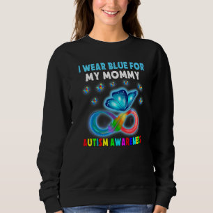 Sweatshirt Papillon Je Porte Du Bleu Pour Mes Mères Autistes