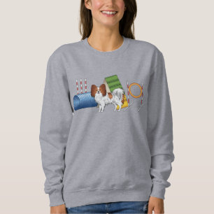 Sweatshirt Papillon Rouge Et Blanc Avec Équipement D'Agilité