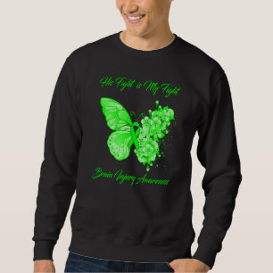 Sweatshirt Papillon Sa lutte est ma lutte Brain Injury Aware