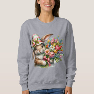 Sweatshirt Pâques en dentelle blanche