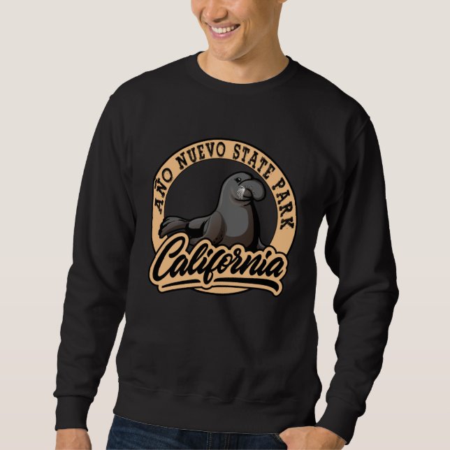 Sweatshirt Parc d'État Ano Nuevo Californie Éléphants de Mer  (Devant)