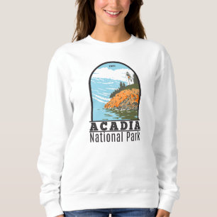 Sweatshirt Parc national Acadia Phare du Port Bar Maine 