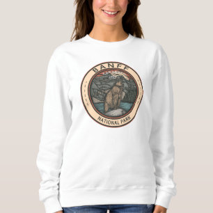 Sweatshirt Parc national Banff Canada Emblème de voyage Vinta