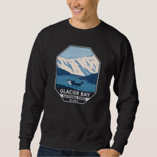 Sweatshirt Parc national de Glacier Bay Alaska Orca Art Vinta