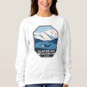 Sweatshirt Parc national de Glacier Bay Alaska Orca Art Vinta