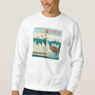Sweatshirt Parc national de l'Acadie, Maine Voilier & Balei