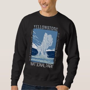 Sweatshirt Parc national de Yellowstone Vieux fidèles en détr