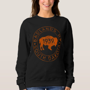 Sweatshirt Parc national des Badlands Randonnée Buffalo du Da