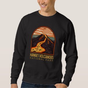 Sweatshirt Parc national des volcans d'Hawaii Emblem Vintage