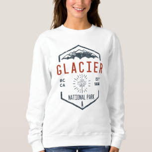Sweatshirt Parc national du Glacier Canada Vintage en détress