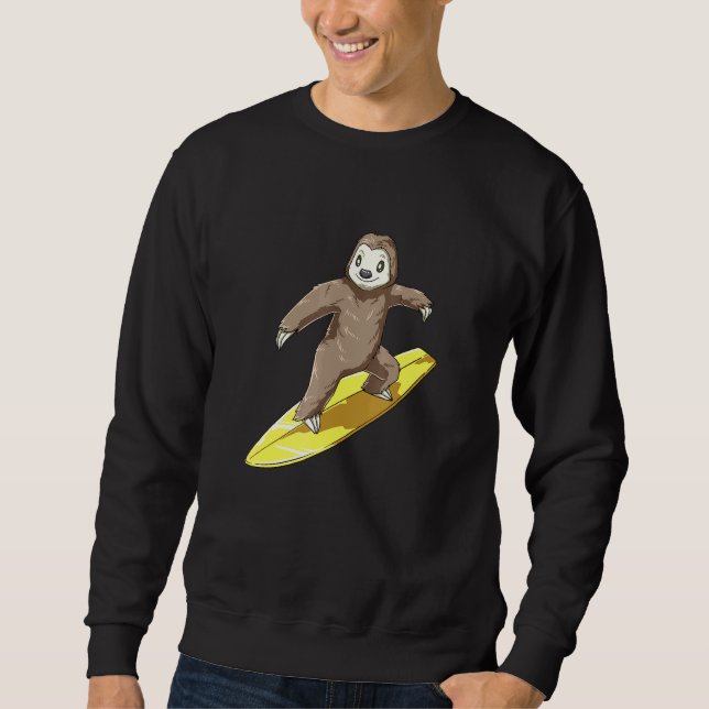 Sweatshirt Parcours de surf sur Surfboard (Devant)