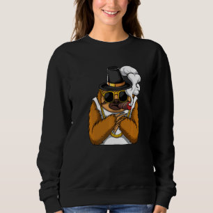 Sweatshirt Paresseux animal fume des cigarettes dans le style