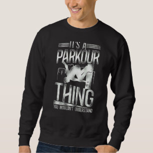 Sweatshirt Parkour Free Running Traceur Vintage Son Parkour