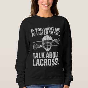 Sweatshirt Parlez De Lacrosse Graphique Pour Coach Joueur