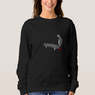 Sweatshirt Parrot gris Oiseau Skateboard Oiseau Oiseau Oiseau