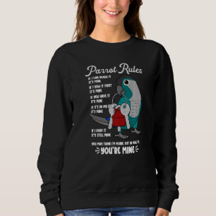 Sweatshirt Parrot House Rules C'est à moi I Turquoise Green C