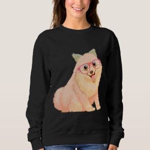 Sweatshirt Parti Poméranien avec lunettes