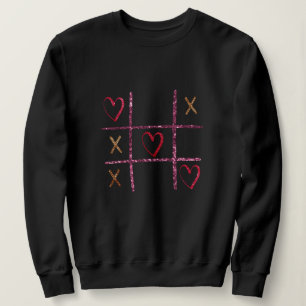 Sweatshirt Parties scintillant Tic Tac Toe Graphique Valent