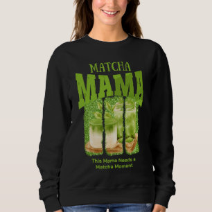 Sweatshirt PARTIES SCINTILLANT verte MATCHA MAMA Brise de pin
