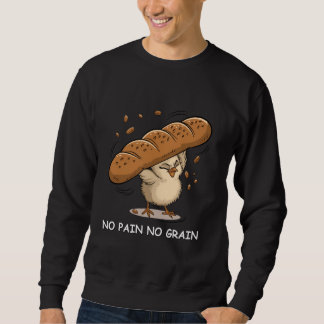 Sweatshirt Pas De Douleur Pas De Grain Amusant Gymnase Cute C