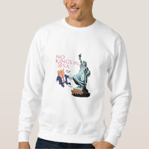 Sweatshirt Pas de rois aux USA Statue donnant un coup de pied