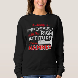 Sweatshirt Pas Impossible Attitude Marcheur de construction