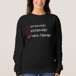 Sweatshirt Pas Introverti Hike-trovert Humour Randonnée Extér