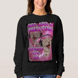 Sweatshirt Pas seulement une jolie femme mème de chat