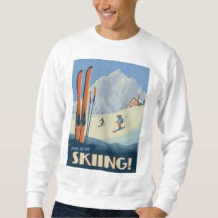 Sweatshirt Passez la journée à skier Vintage